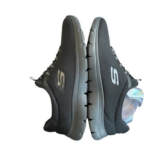 Skechers Womens Summits 12980 Black Running Shoes Sneakers Size 7.5 Slip On - Picture 4 of 10
